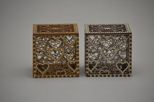 Boxes sanded and un-sanded